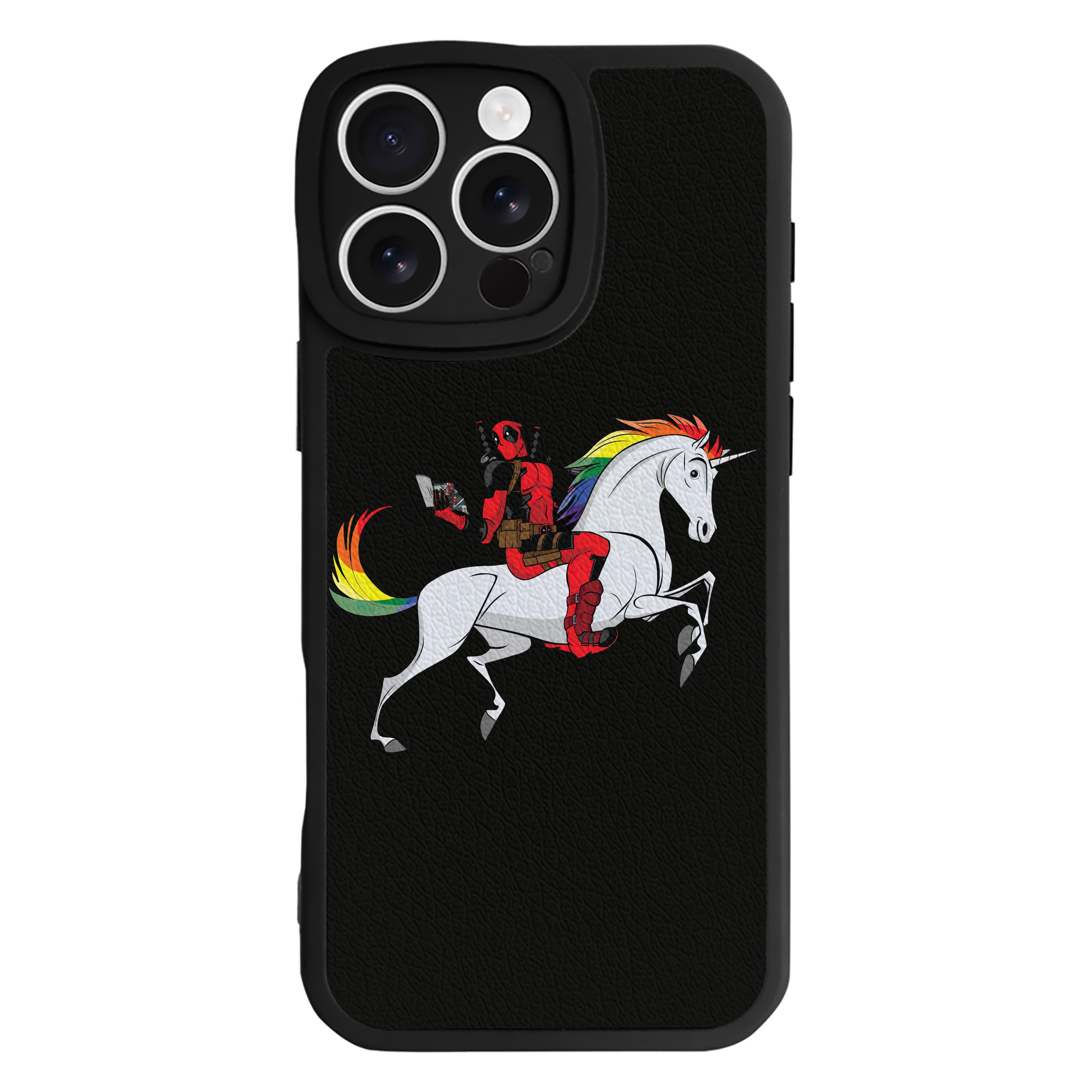 （画像用） Deadpool デッドプール 【iPhone 16シリーズ対応】シリコンスマホケース（レザー調） 材質：シリコン